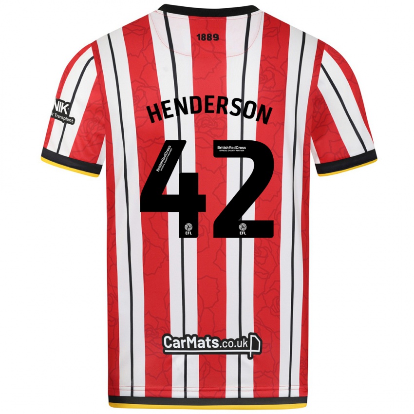 Criança Camisola Peyton Henderson #42 Listras Brancas Vermelhas Principal 2024/25 Camisa Brasil