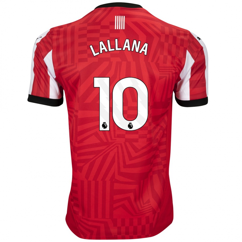 Criança Camisola Adam Lallana #10 Vermelho Branco Principal 2024/25 Camisa Brasil