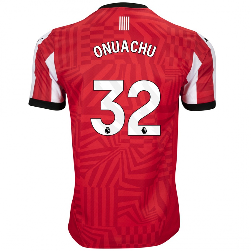 Criança Camisola Paul Onuachu #32 Vermelho Branco Principal 2024/25 Camisa Brasil