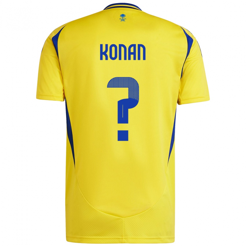 Criança Camisola Ghislain Konan #0 Azul Amarelo Principal 2024/25 Camisa Brasil