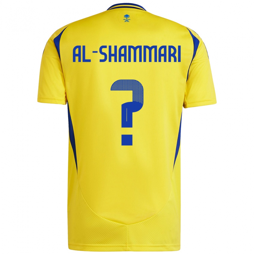 Criança Camisola Mansour Al-Shammari #0 Azul Amarelo Principal 2024/25 Camisa Brasil