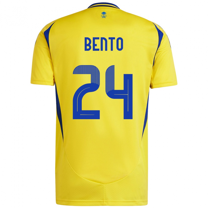 Criança Camisola Bento #24 Azul Amarelo Principal 2024/25 Camisa Brasil