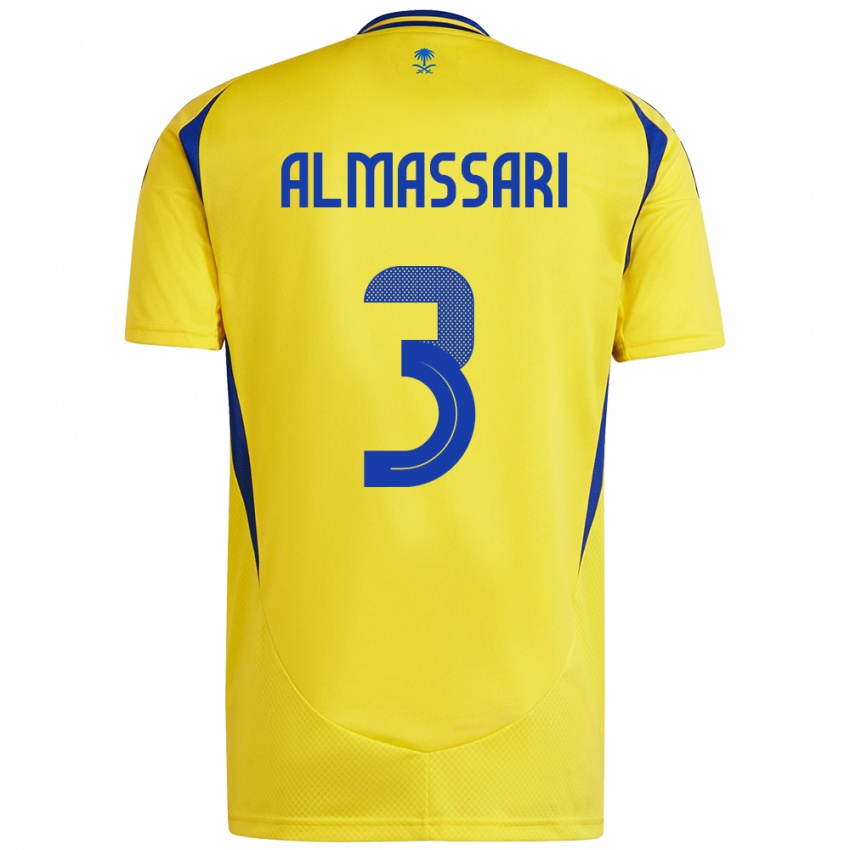 Criança Camisola Wadha Almassari #3 Azul Amarelo Principal 2024/25 Camisa Brasil