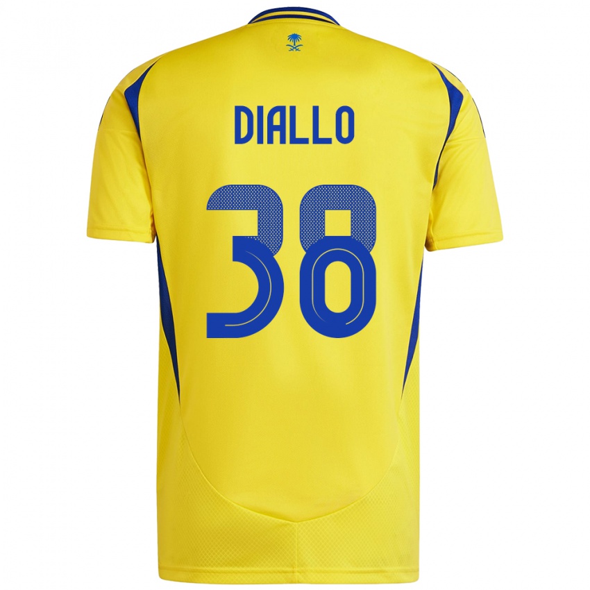 Criança Camisola Aminata Diallo #38 Azul Amarelo Principal 2024/25 Camisa Brasil