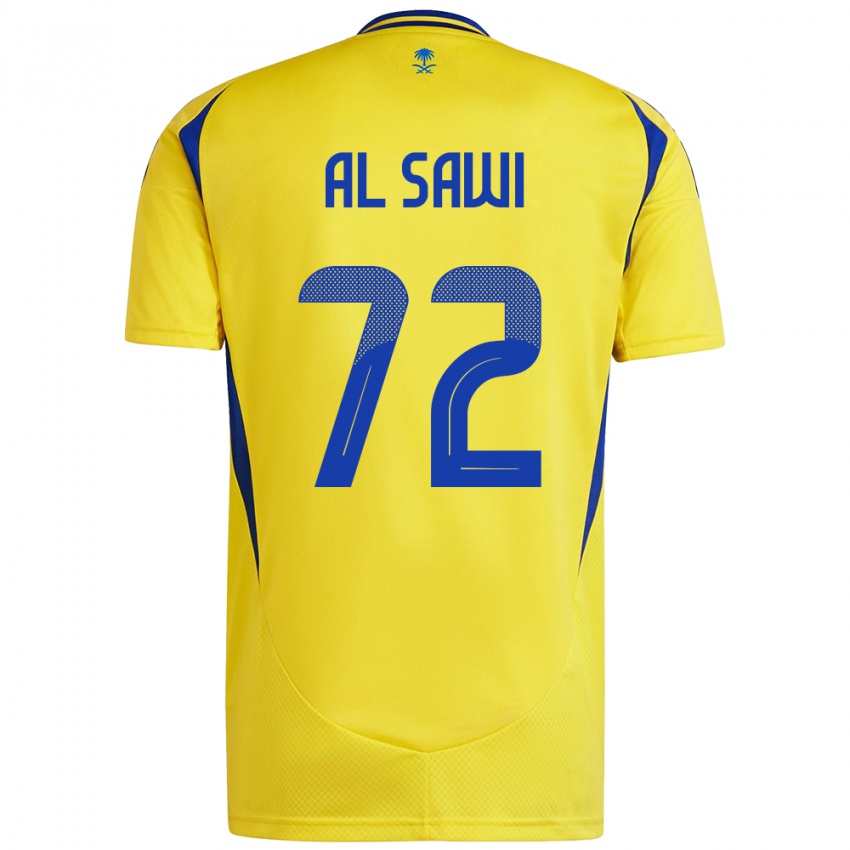 Criança Camisola Etaf Al-Sawi #72 Azul Amarelo Principal 2024/25 Camisa Brasil