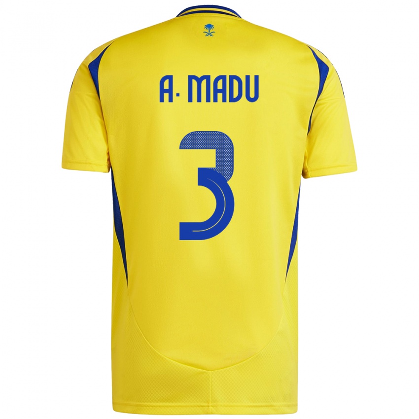 Criança Camisola Abdullah Madu #3 Azul Amarelo Principal 2024/25 Camisa Brasil