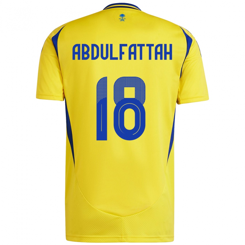 Criança Camisola Abdulfattah Adam #18 Azul Amarelo Principal 2024/25 Camisa Brasil