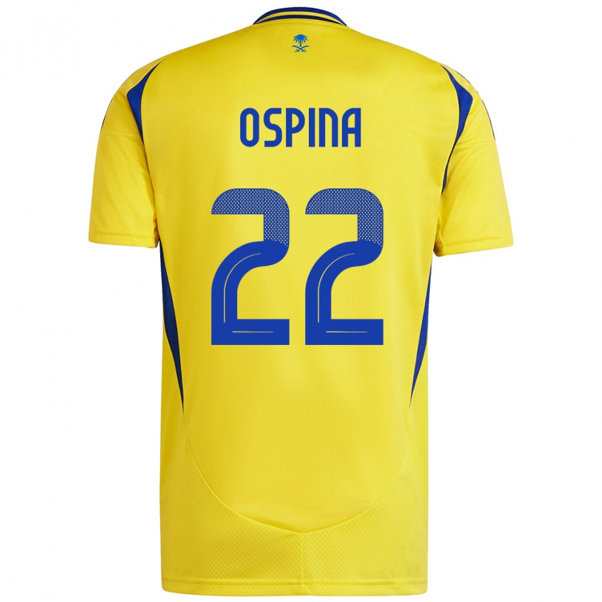 Criança Camisola David Ospina #22 Azul Amarelo Principal 2024/25 Camisa Brasil