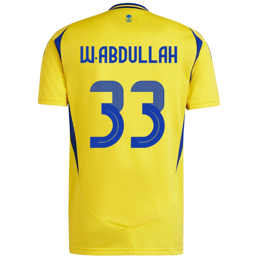 Criança Camisola Waleed Abdullah #33 Azul Amarelo Principal 2024/25 Camisa Brasil