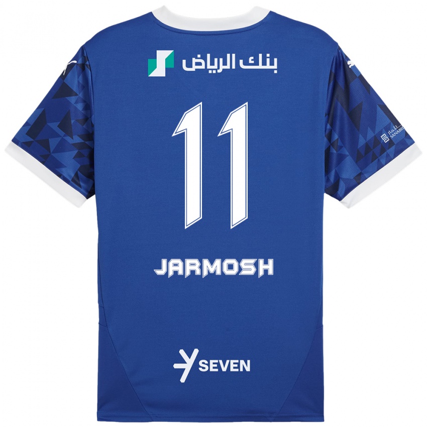 Criança Camisola Abdulaziz Jarmosh #11 Azul Escuro Branco Principal 2024/25 Camisa Brasil