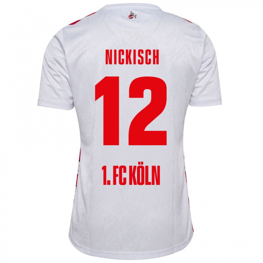 Criança Camisola Jonas Nickisch #12 Vermelho Branco Principal 2024/25 Camisa Brasil