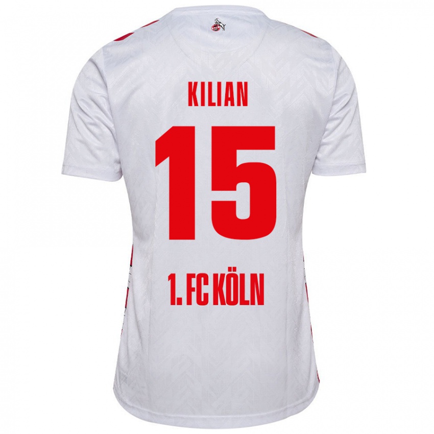 Criança Camisola Luca Kilian #15 Vermelho Branco Principal 2024/25 Camisa Brasil