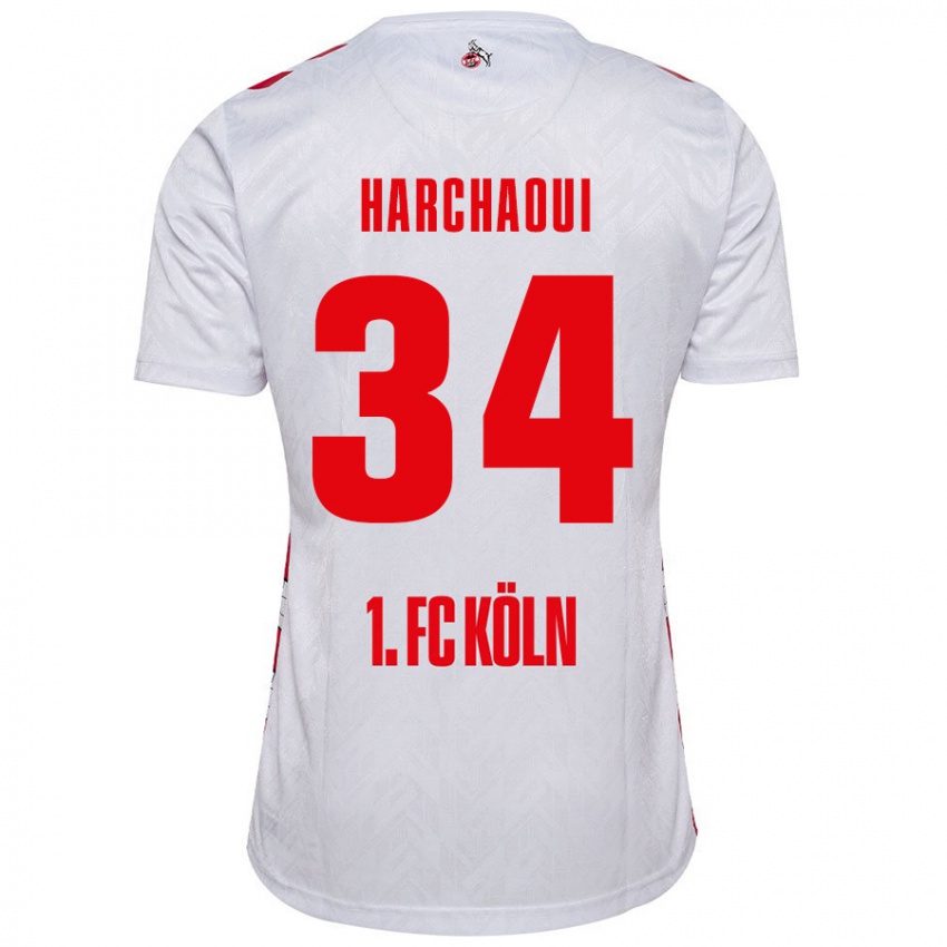 Criança Camisola Fayssal Harchaoui #34 Vermelho Branco Principal 2024/25 Camisa Brasil