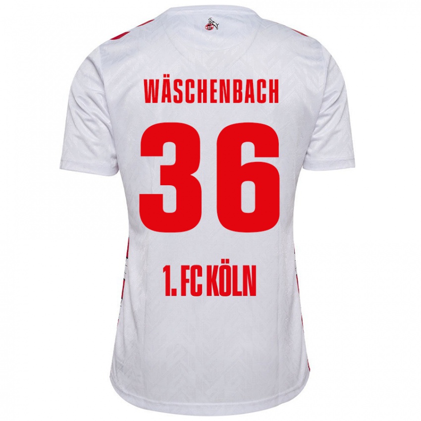 Criança Camisola Meiko Wäschenbach #36 Vermelho Branco Principal 2024/25 Camisa Brasil