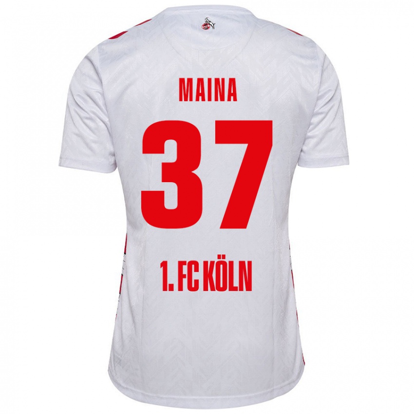 Criança Camisola Linton Maina #37 Vermelho Branco Principal 2024/25 Camisa Brasil