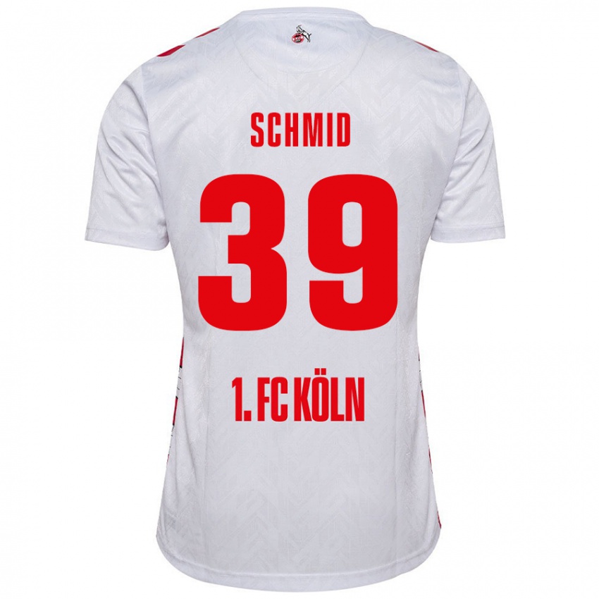 Criança Camisola Maximilian Schmid #39 Vermelho Branco Principal 2024/25 Camisa Brasil