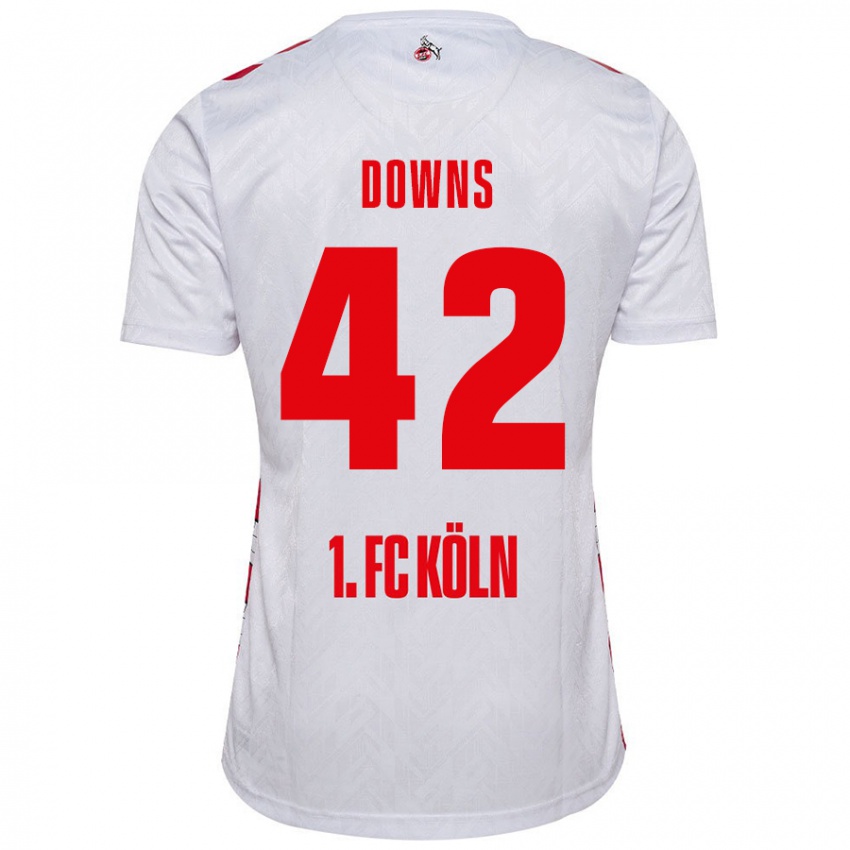 Criança Camisola Damion Downs #42 Vermelho Branco Principal 2024/25 Camisa Brasil