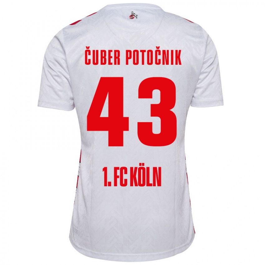 Criança Camisola Jaka Cuber Potocnik #43 Vermelho Branco Principal 2024/25 Camisa Brasil