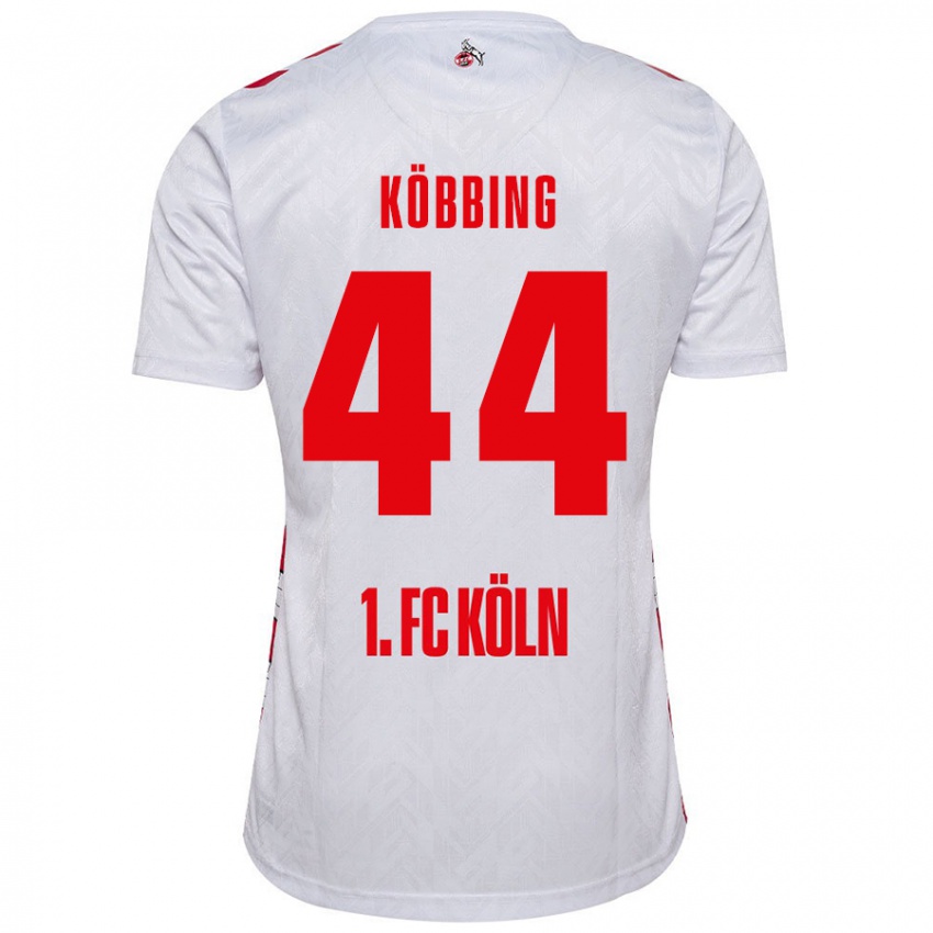 Criança Camisola Matthias Köbbing #44 Vermelho Branco Principal 2024/25 Camisa Brasil