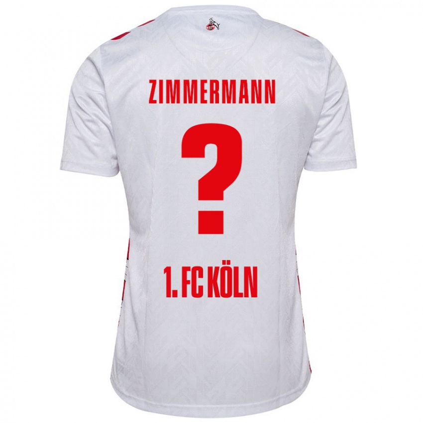 Criança Camisola Nick Zimmermann #0 Vermelho Branco Principal 2024/25 Camisa Brasil