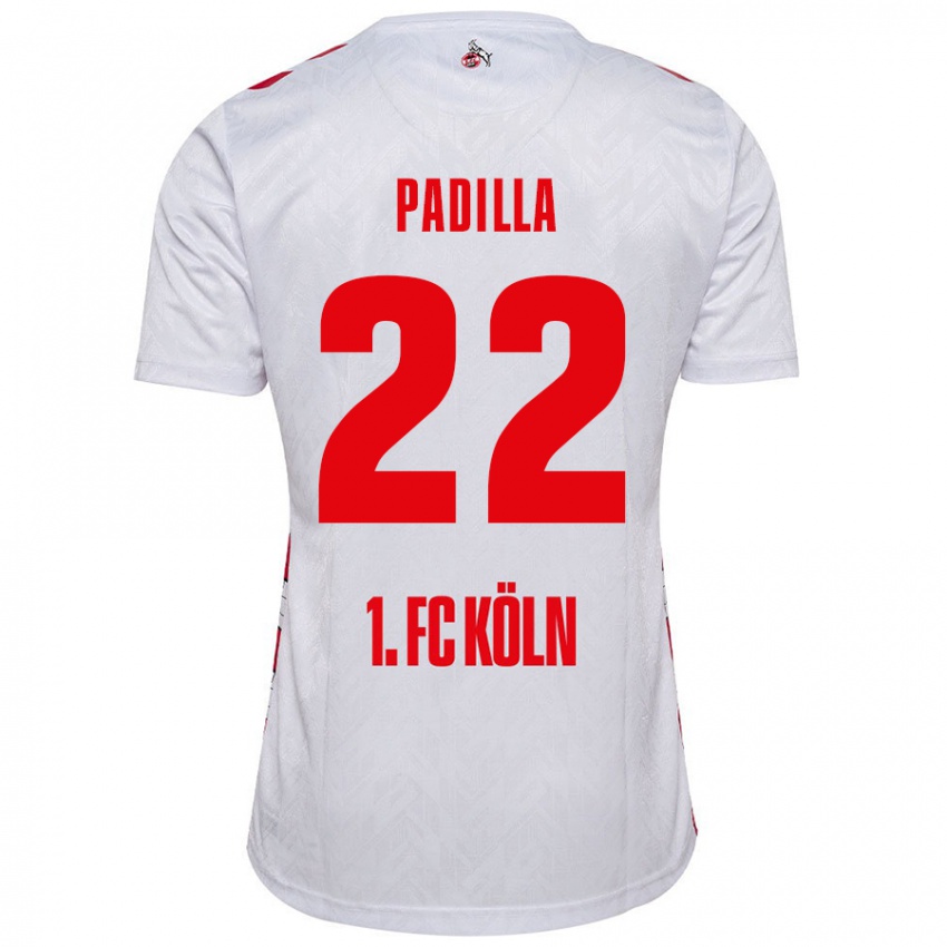 Criança Camisola Natalia Padilla #22 Vermelho Branco Principal 2024/25 Camisa Brasil