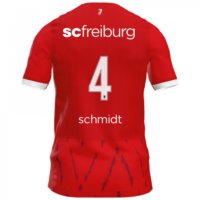 Criança Camisola Kenneth Schmidt #4 Vermelho Principal 2024/25 Camisa Brasil