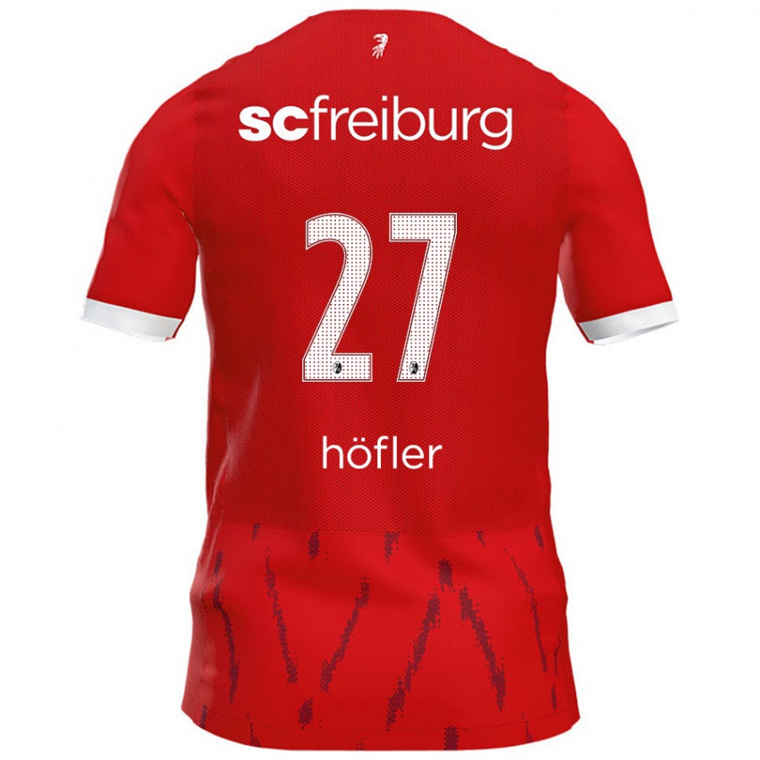 Criança Camisola Nicolas Höfler #27 Vermelho Principal 2024/25 Camisa Brasil