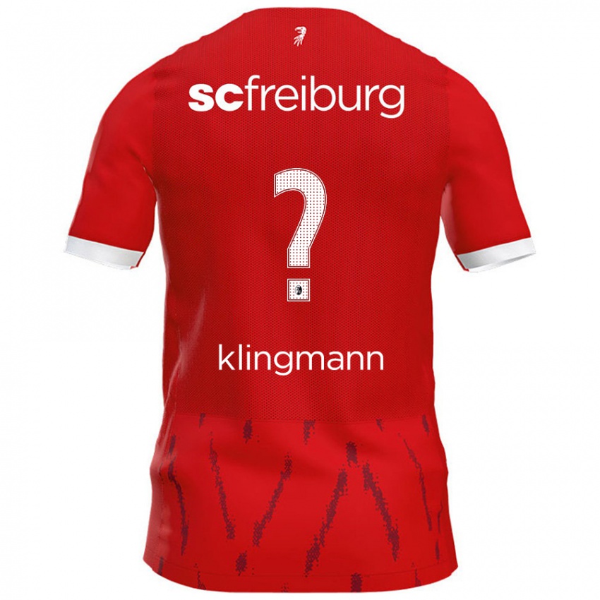 Criança Camisola Sebastian Klingmann #0 Vermelho Principal 2024/25 Camisa Brasil