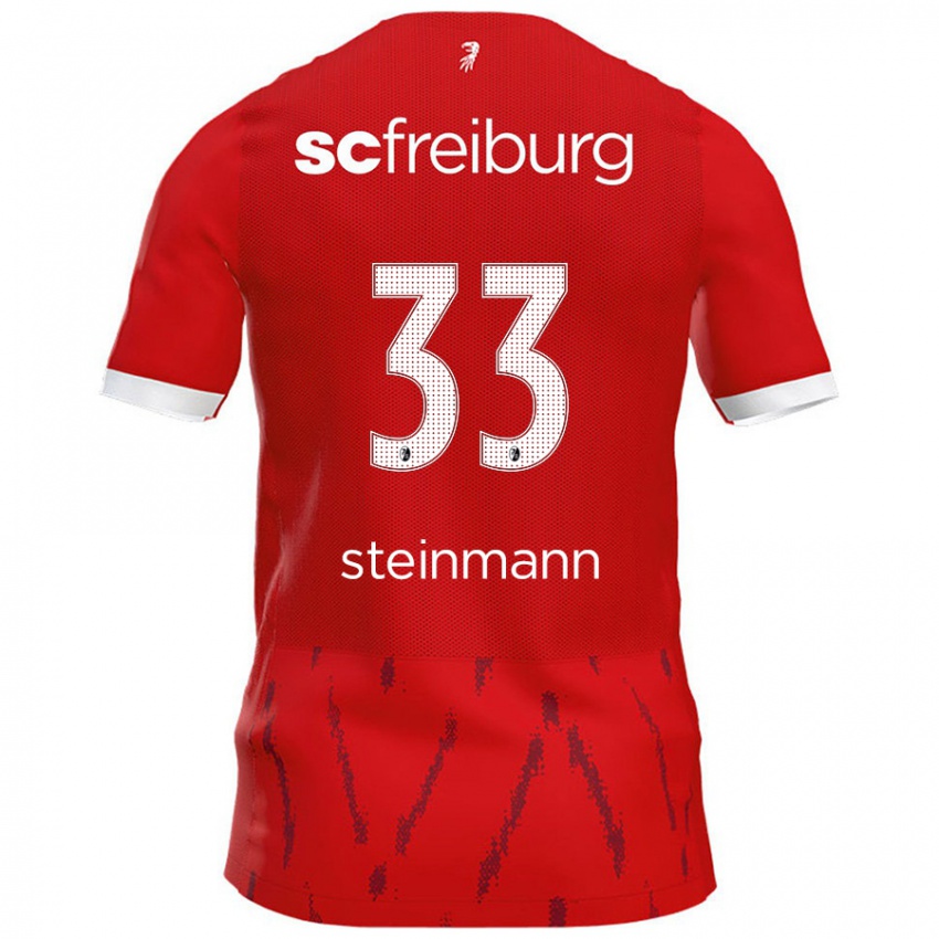 Criança Camisola Karl Steinmann #33 Vermelho Principal 2024/25 Camisa Brasil