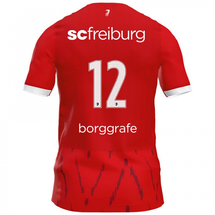 Criança Camisola Rafaela Borggräfe #12 Vermelho Principal 2024/25 Camisa Brasil