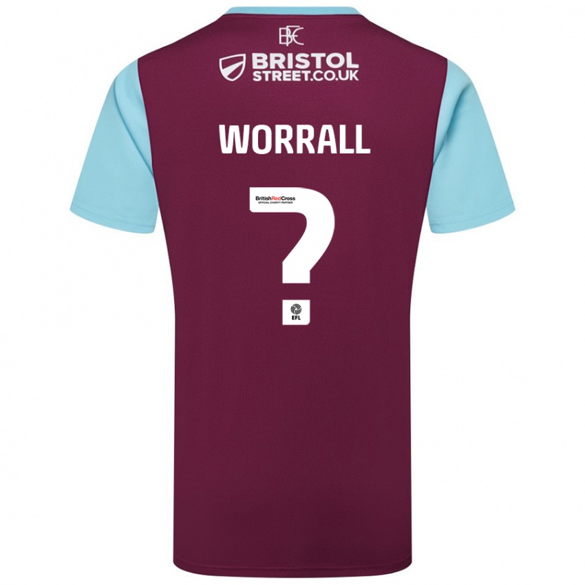 Criança Camisola Joe Worrall #0 Crédito Borboleta Azul Principal 2024/25 Camisa Brasil