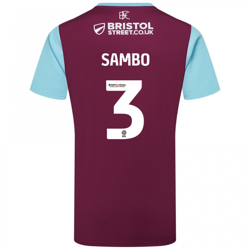 Criança Camisola Shurandy Sambo #3 Crédito Borboleta Azul Principal 2024/25 Camisa Brasil