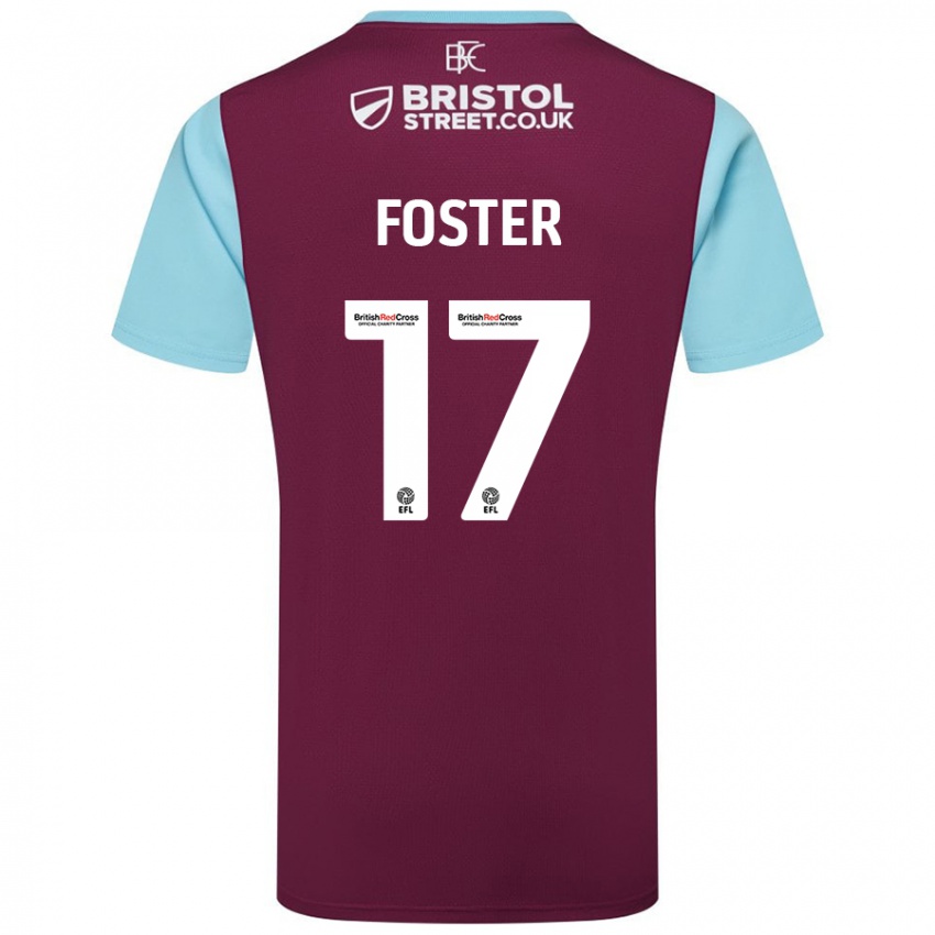 Criança Camisola Lyle Foster #17 Crédito Borboleta Azul Principal 2024/25 Camisa Brasil