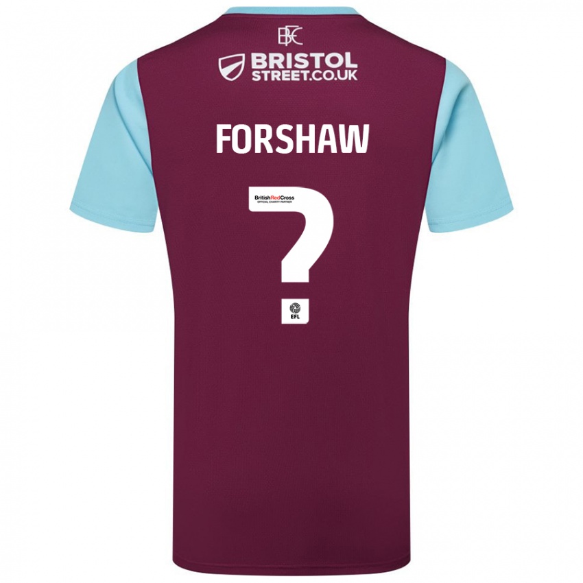 Criança Camisola Lewis Forshaw #0 Crédito Borboleta Azul Principal 2024/25 Camisa Brasil