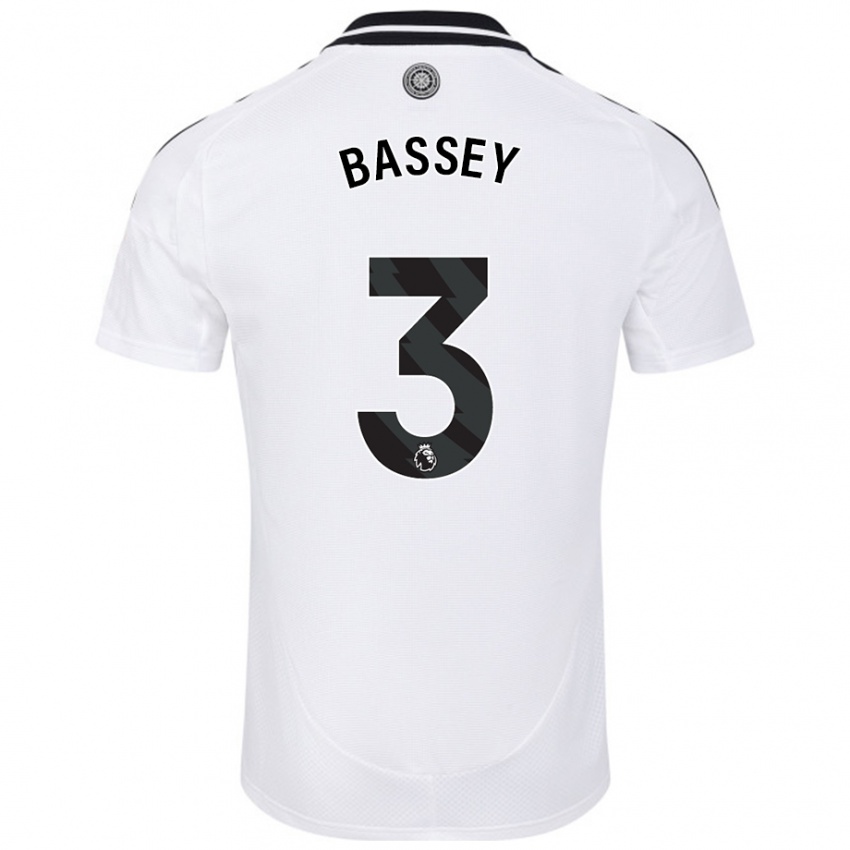 Criança Camisola Calvin Bassey #3 Branco Principal 2024/25 Camisa Brasil