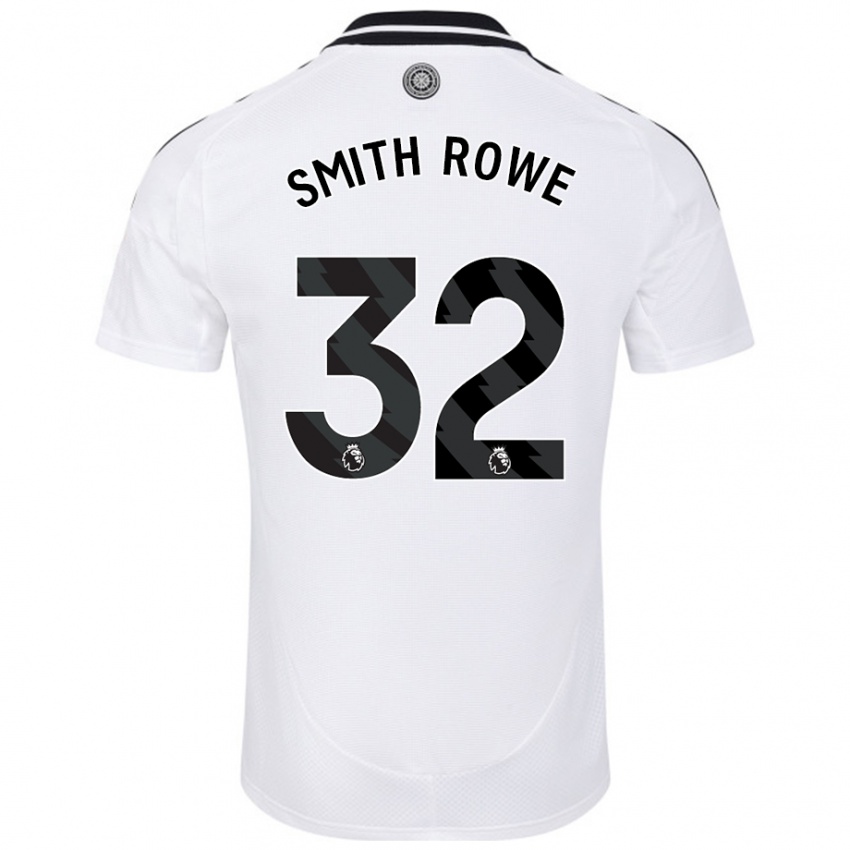 Criança Camisola Emile Smith Rowe #32 Branco Principal 2024/25 Camisa Brasil