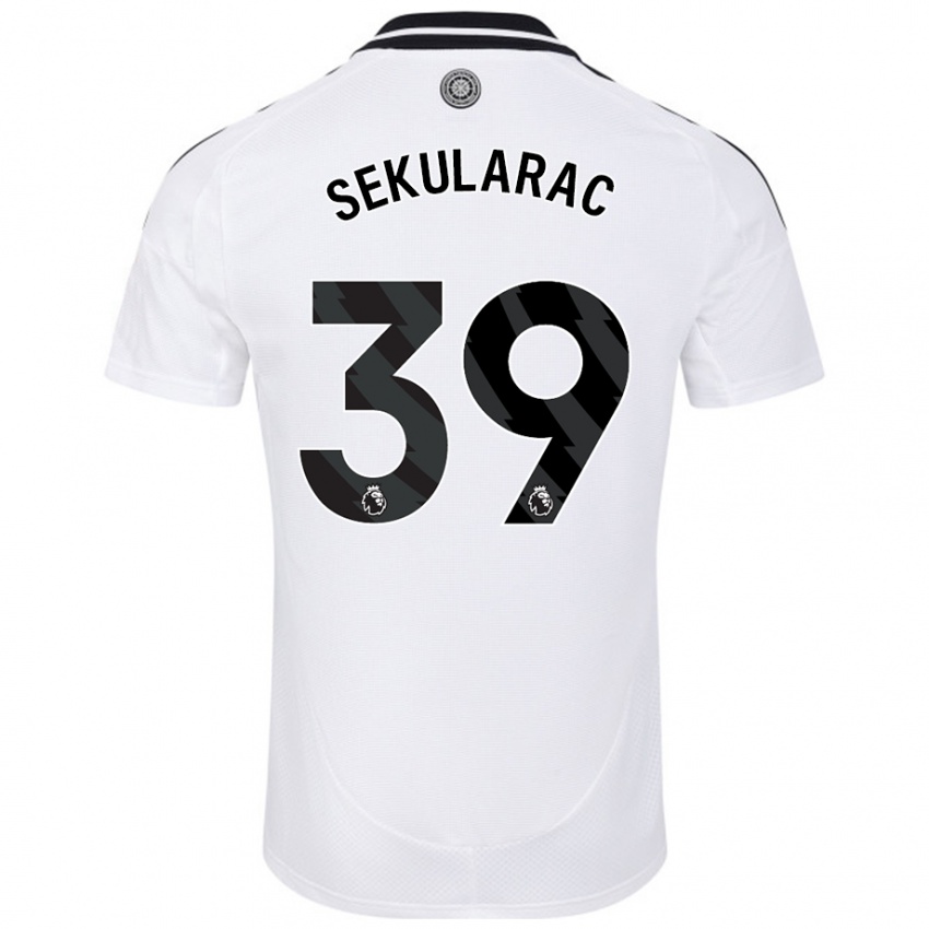 Criança Camisola Kristian Sekularac #39 Branco Principal 2024/25 Camisa Brasil