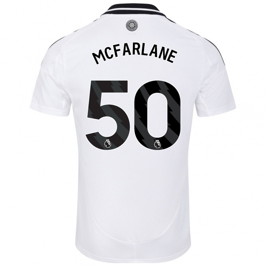 Criança Camisola Callum Mcfarlane #50 Branco Principal 2024/25 Camisa Brasil