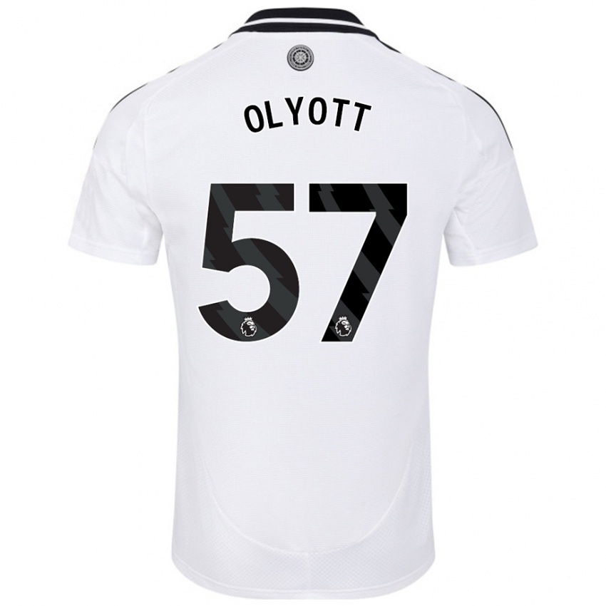 Criança Camisola Tom Olyott #57 Branco Principal 2024/25 Camisa Brasil