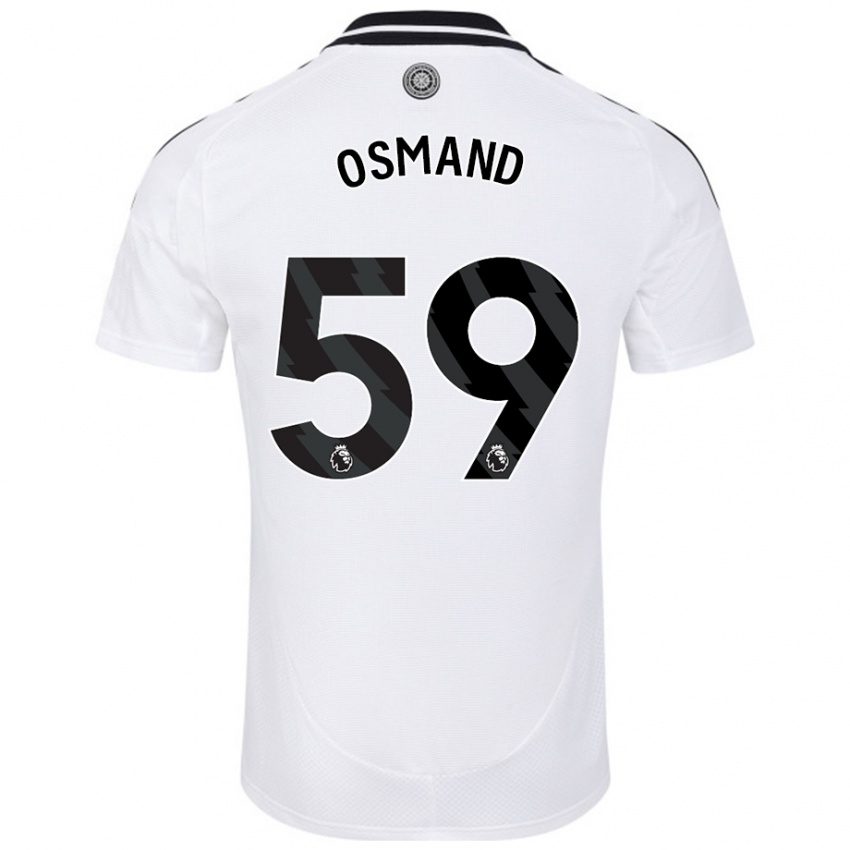 Criança Camisola Callum Osmand #59 Branco Principal 2024/25 Camisa Brasil