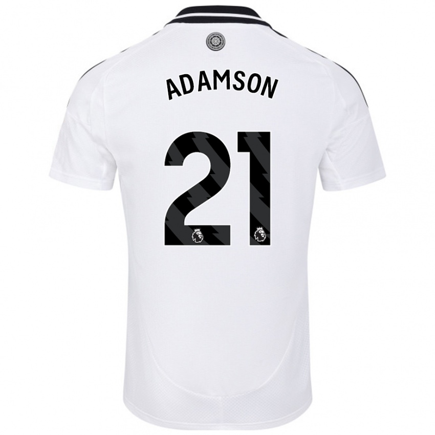 Criança Camisola Sasha Adamson #21 Branco Principal 2024/25 Camisa Brasil