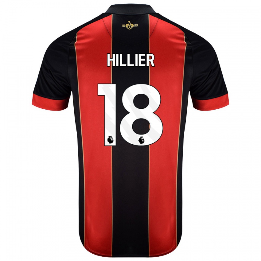 Criança Camisola Gemma Hillier #18 Vermelho Preto Principal 2024/25 Camisa Brasil