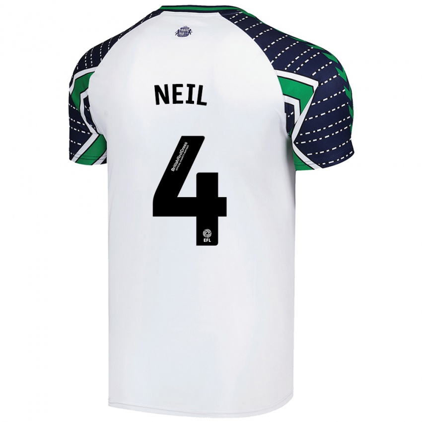 Criança Camisola Dan Neil #4 Branco Alternativa 2024/25 Camisa Brasil