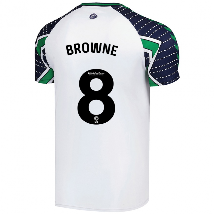 Criança Camisola Alan Browne #8 Branco Alternativa 2024/25 Camisa Brasil