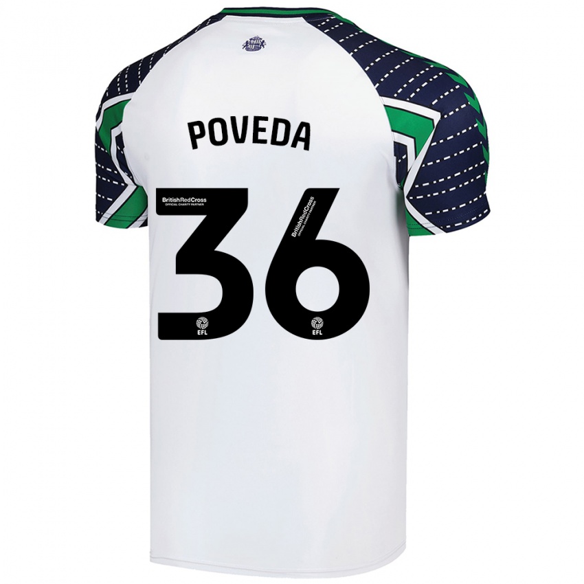 Criança Camisola Ian Poveda #36 Branco Alternativa 2024/25 Camisa Brasil