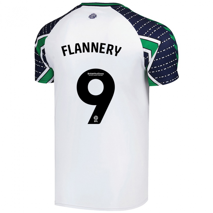 Criança Camisola Keira Flannery #9 Branco Alternativa 2024/25 Camisa Brasil