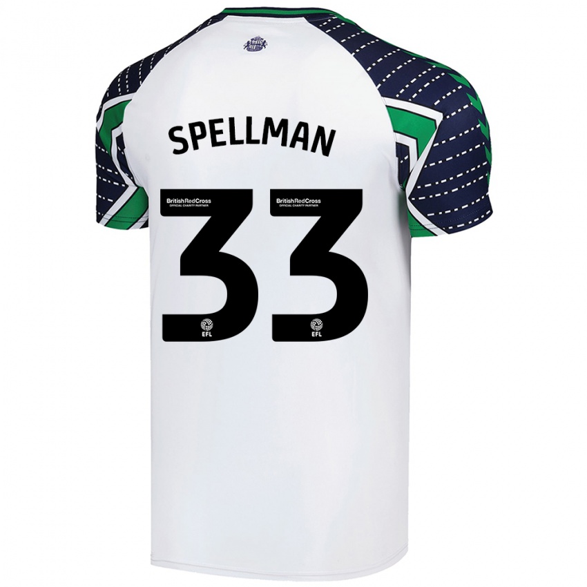 Criança Camisola Michael Spellman #33 Branco Alternativa 2024/25 Camisa Brasil