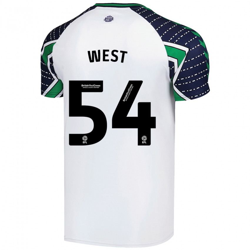 Criança Camisola Ella West #54 Branco Alternativa 2024/25 Camisa Brasil