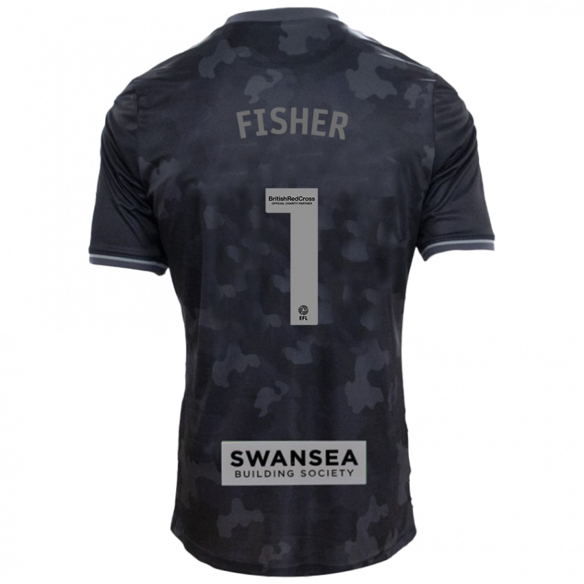 Criança Camisola Andy Fisher #1 Preto Alternativa 2024/25 Camisa Brasil