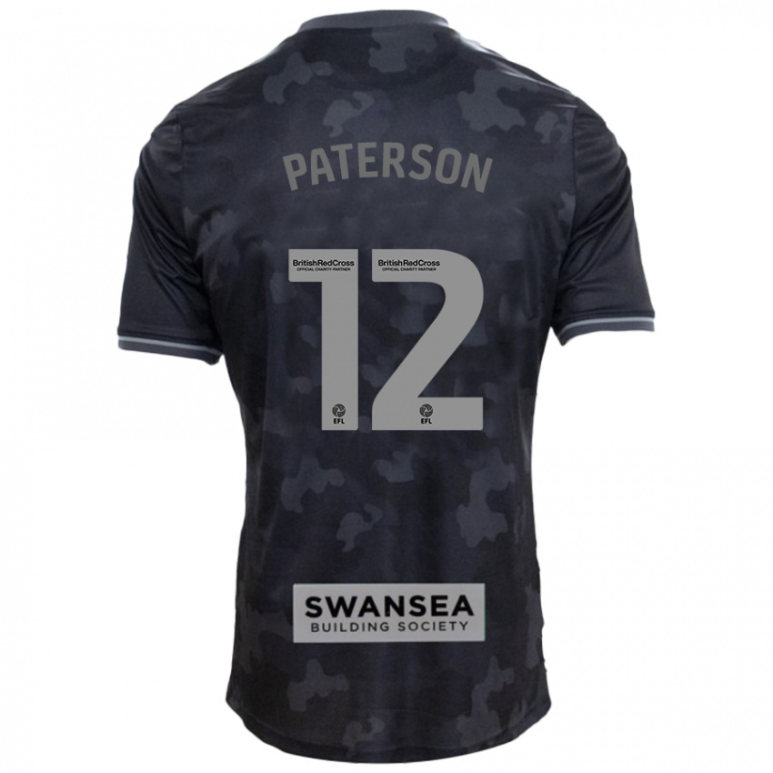 Criança Camisola Jamie Paterson #12 Preto Alternativa 2024/25 Camisa Brasil